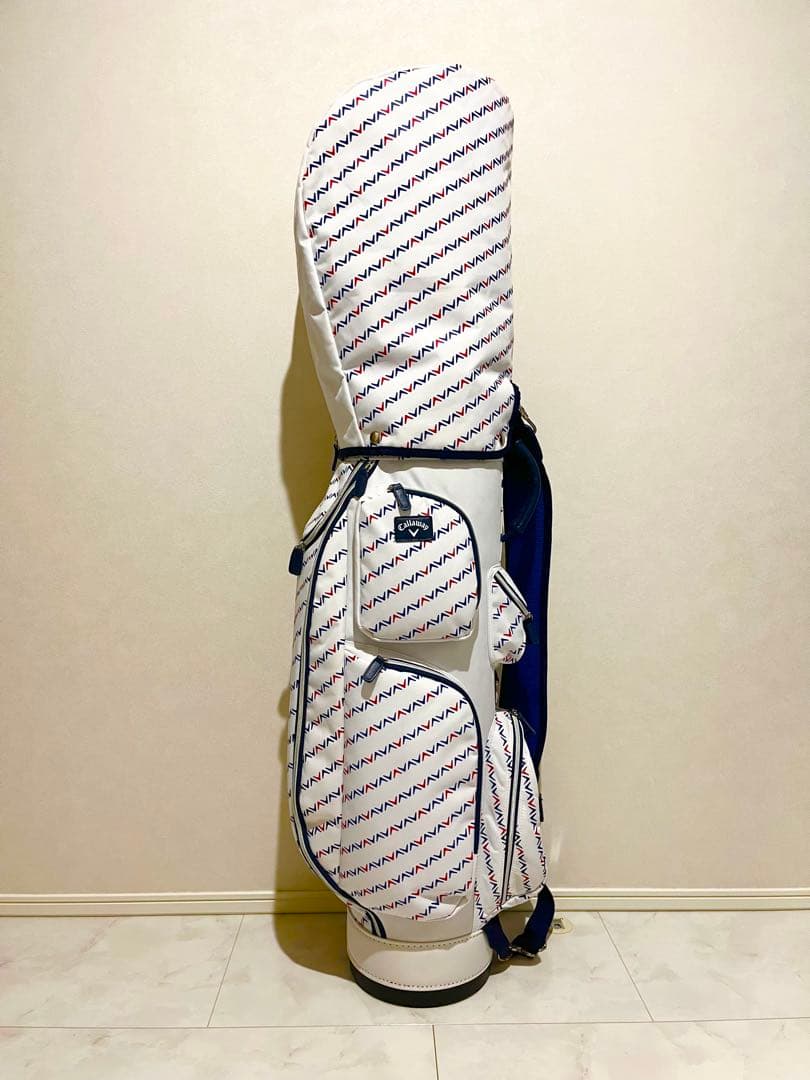 キャロウェイ　ゴルフバッグ　ホワイト　ネイビー