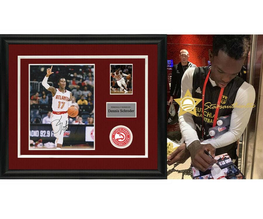 直筆サイン入り写真 デニス・シュレーダー オクラホマシティ・サンダーSA鑑定済