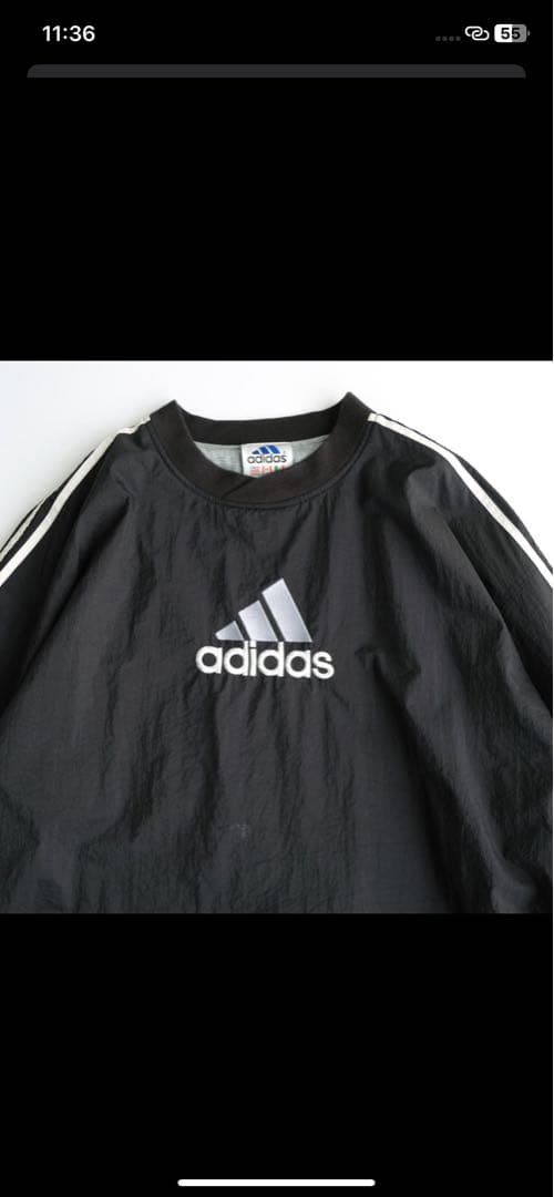 ウェア adidas 90's Pullover nylon Black XL