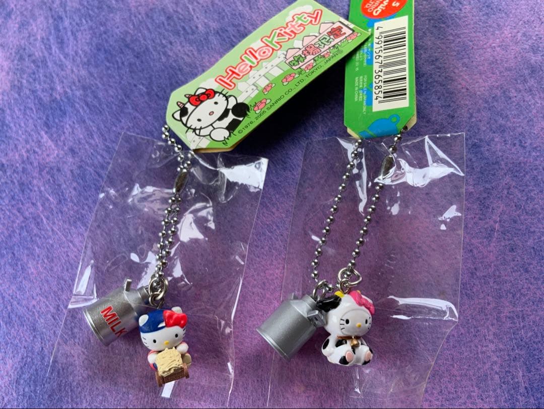 ハローキティ キティ　牧場シリーズ　ストラップ 2個セット