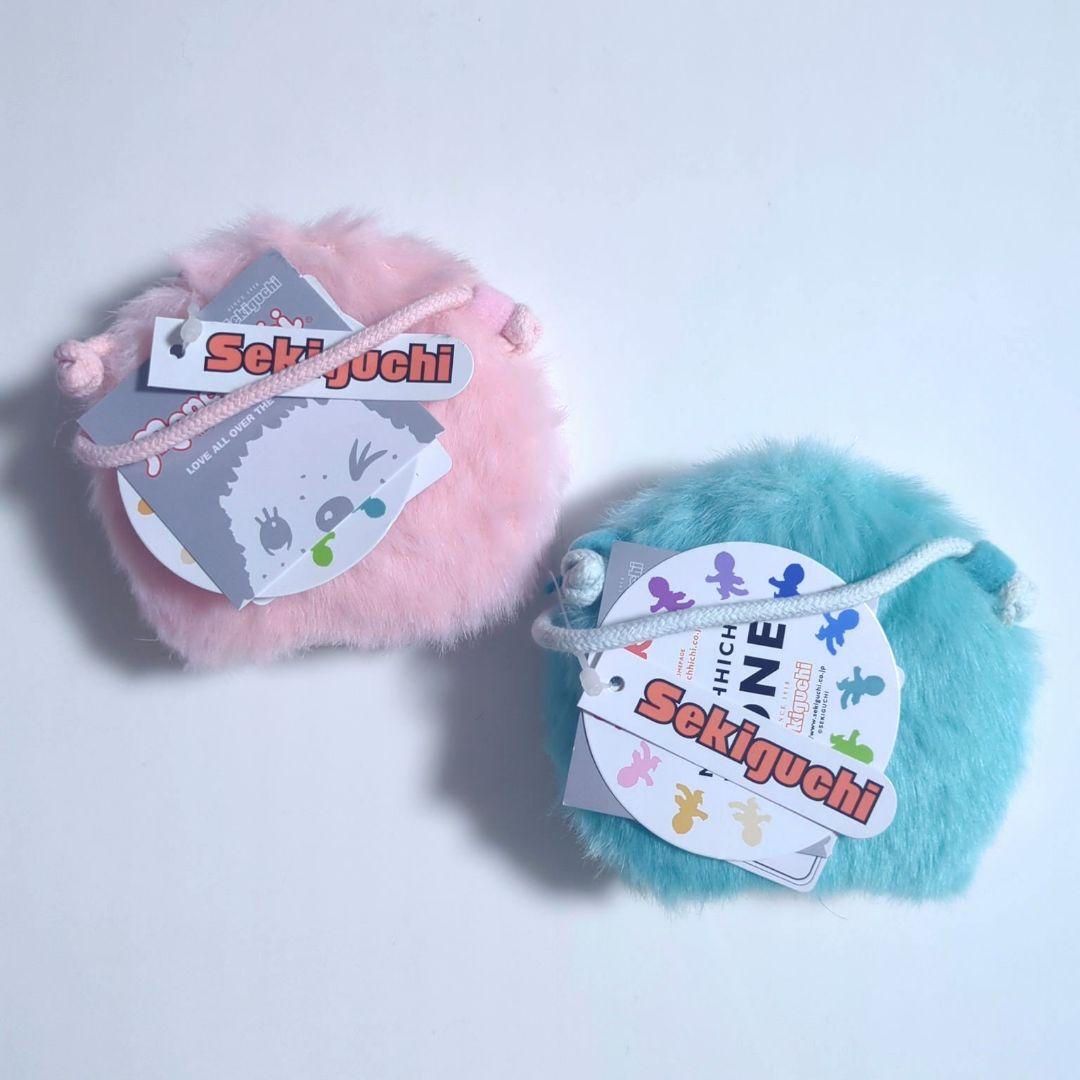 【 当時物 】カラーモンチッチ ポーチ パース ピンク ブルー 2点セット