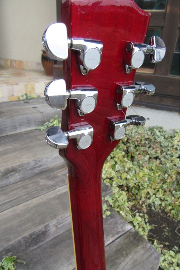 Navigator エレキギター 赤　セミアコ　バーズアイ