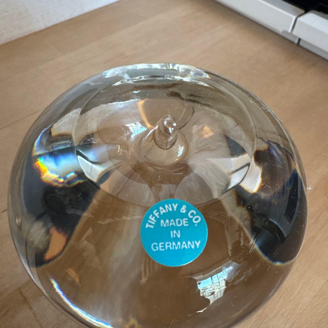 ティファニー　りんご　アップル　クリスタル　ペーパーウエイト