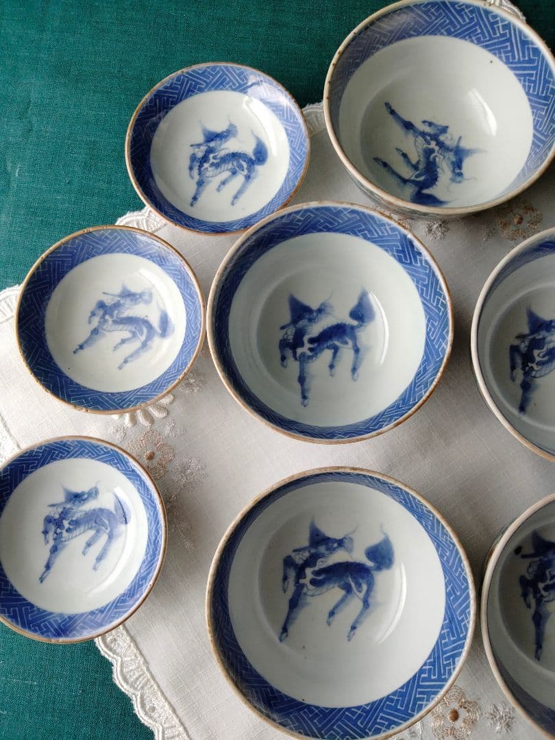 大明年製　蓋付き器　５客セット