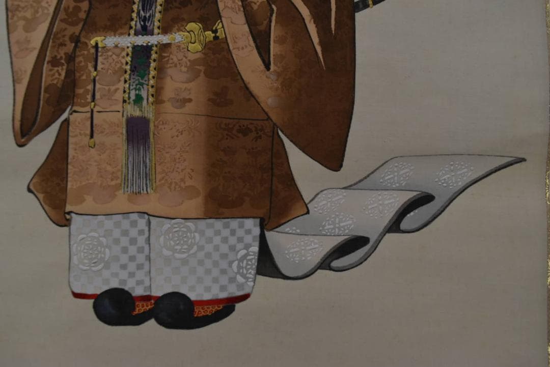 【複製】小野素文/聖上御尊影/大正天皇像図/工芸品/掛軸☆宝船☆Z-939