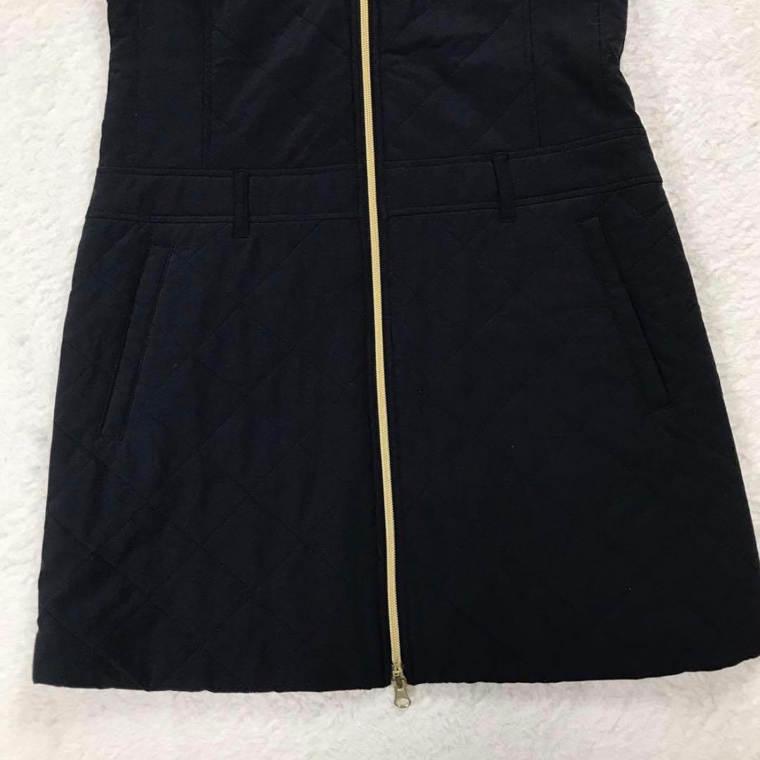 Callaway ダウンワンピース　ロングベスト 　黒　 フード取外し可 M