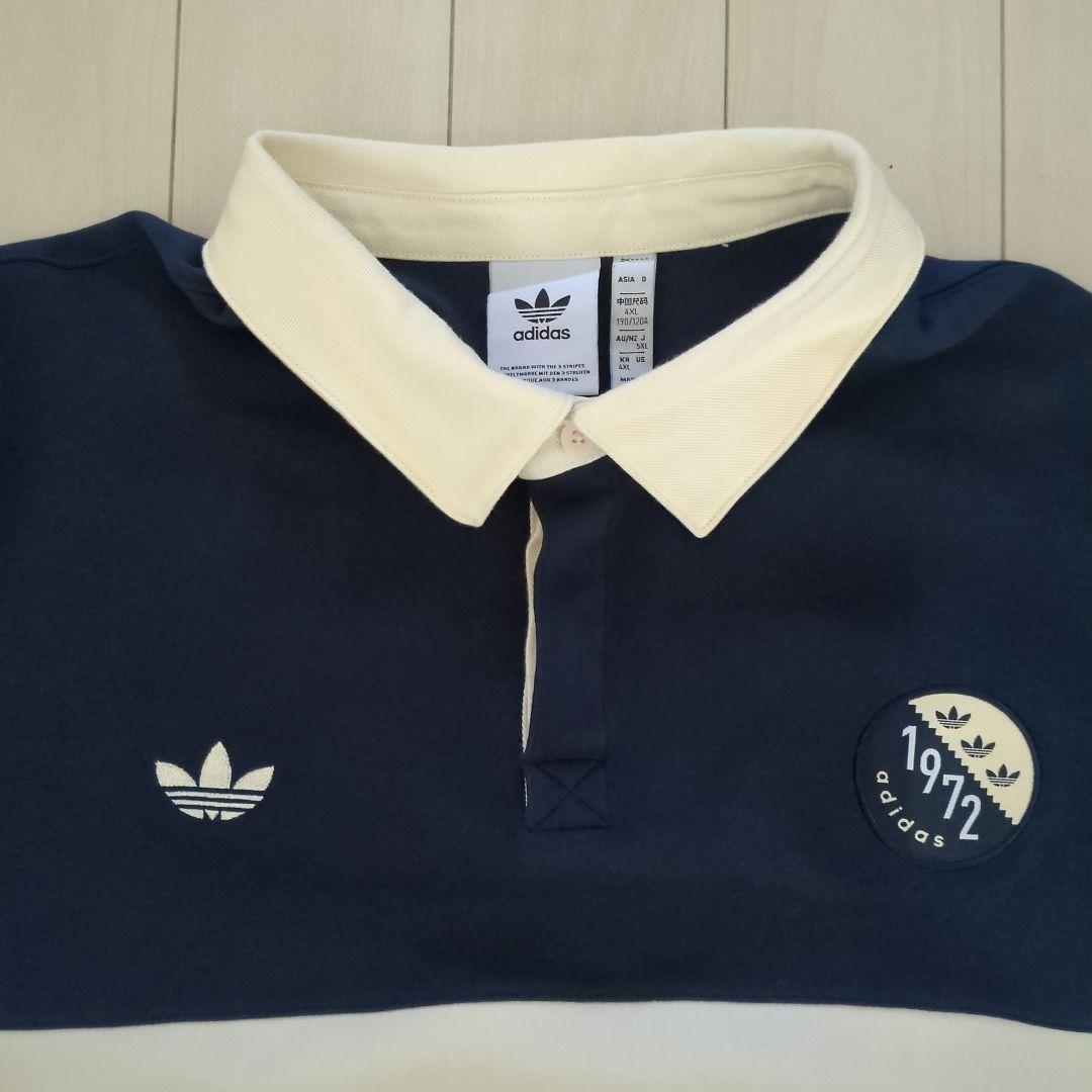 【美品・稀少サイズ5XL】アディダスオリジナルスBlokepopラグビーシャツ
