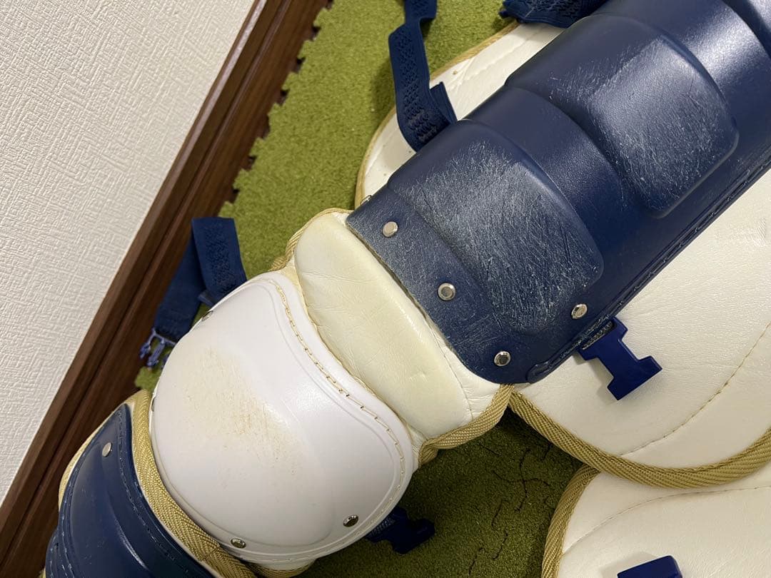 キャッチャー用防具セット ネイビー/ホワイト