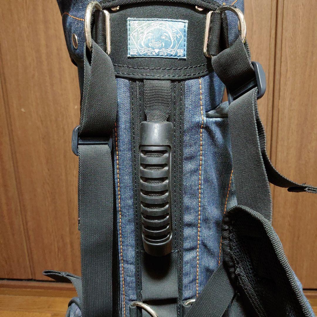 EVISU GOLF キャディバッグ ゴルフバッグ デニム スタンド付 芝生くん