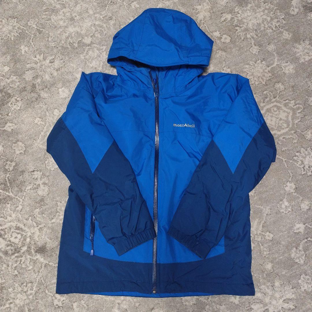 子供用 フード付きスキーウェア 青