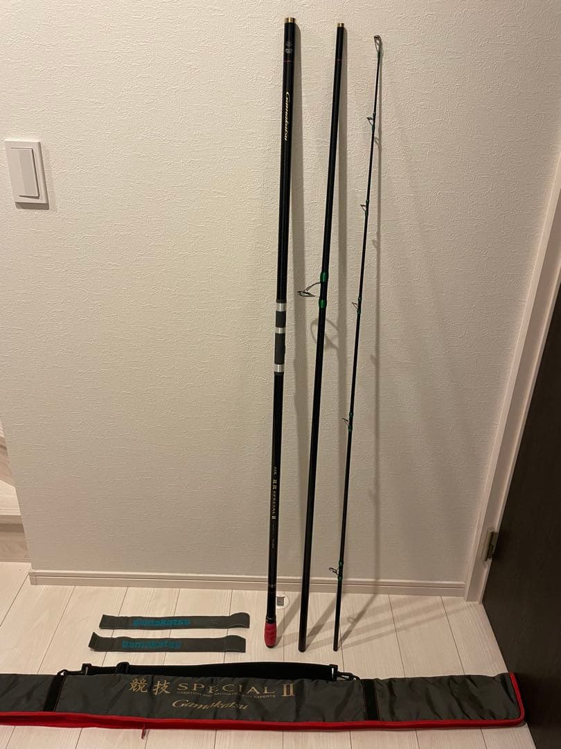 超美品　がまかつ がま投げ　競技スペシャル2 35-405 並継