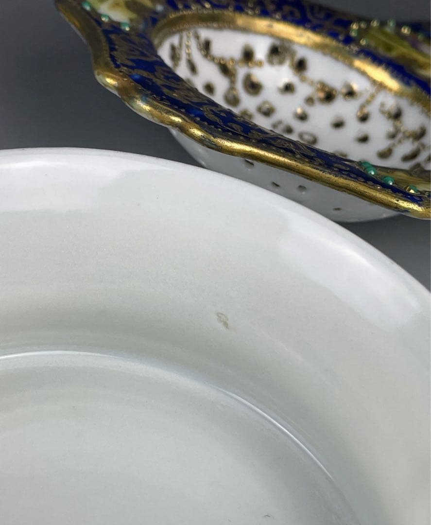 【美品】オールドノリタケ ティーストレーナー 茶漉し ジュエル ジュール スワン