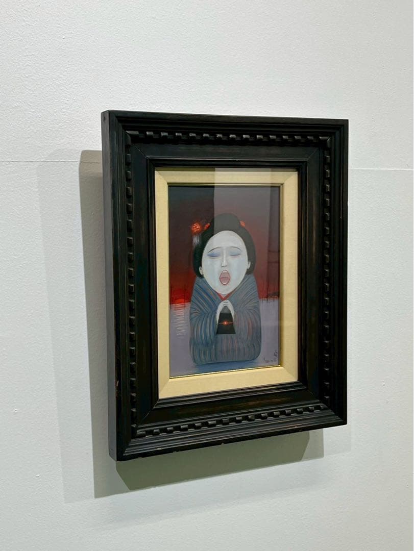 斎藤真一「越後瞽女日記 陽の唄」油彩作品