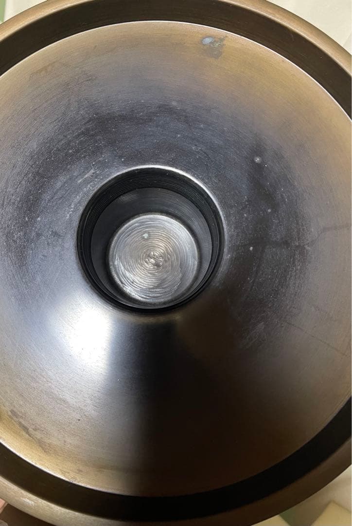 池坊　直径33cm　銅製　尺1　八角雷紋　薄端