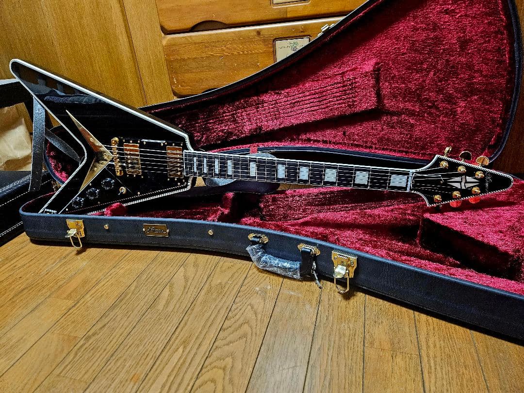 【美品】Momose flying v custom ebony