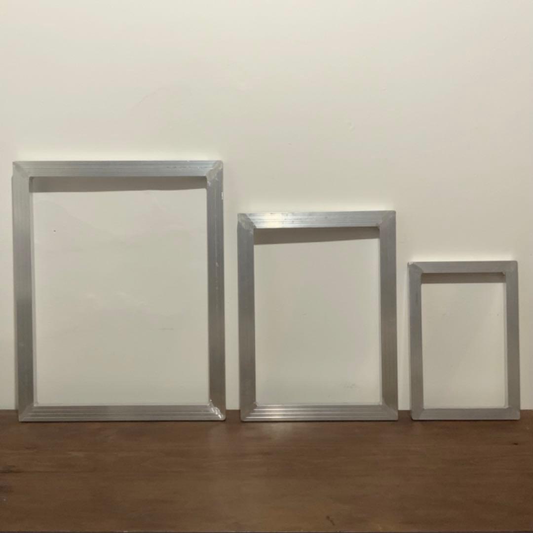 ◆未使用◆シルクスクリーン アルミ枠【50×40㎝】【40×30㎝】各3個セット