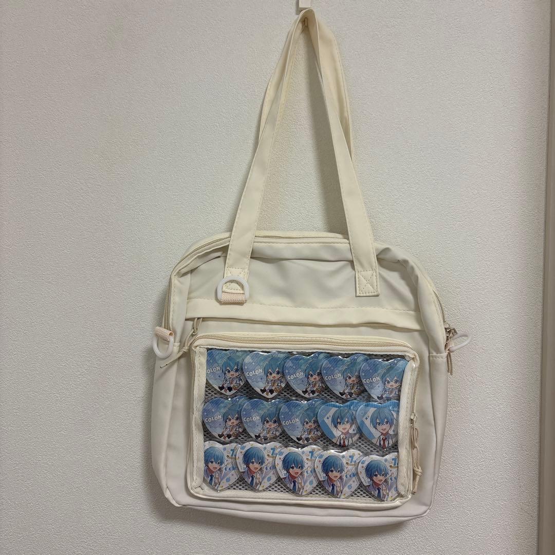 COLON ハート型バッジ付きショルダーバッグ