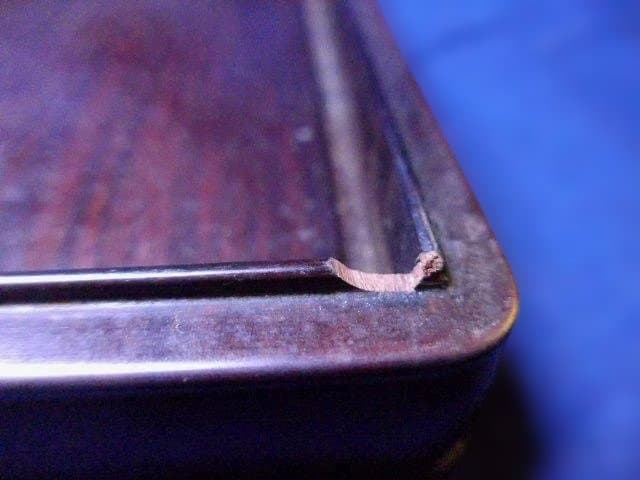 とても硬い唐木の文箱、硯箱 四方箱 古玩 書道 時代 紫檀 文房