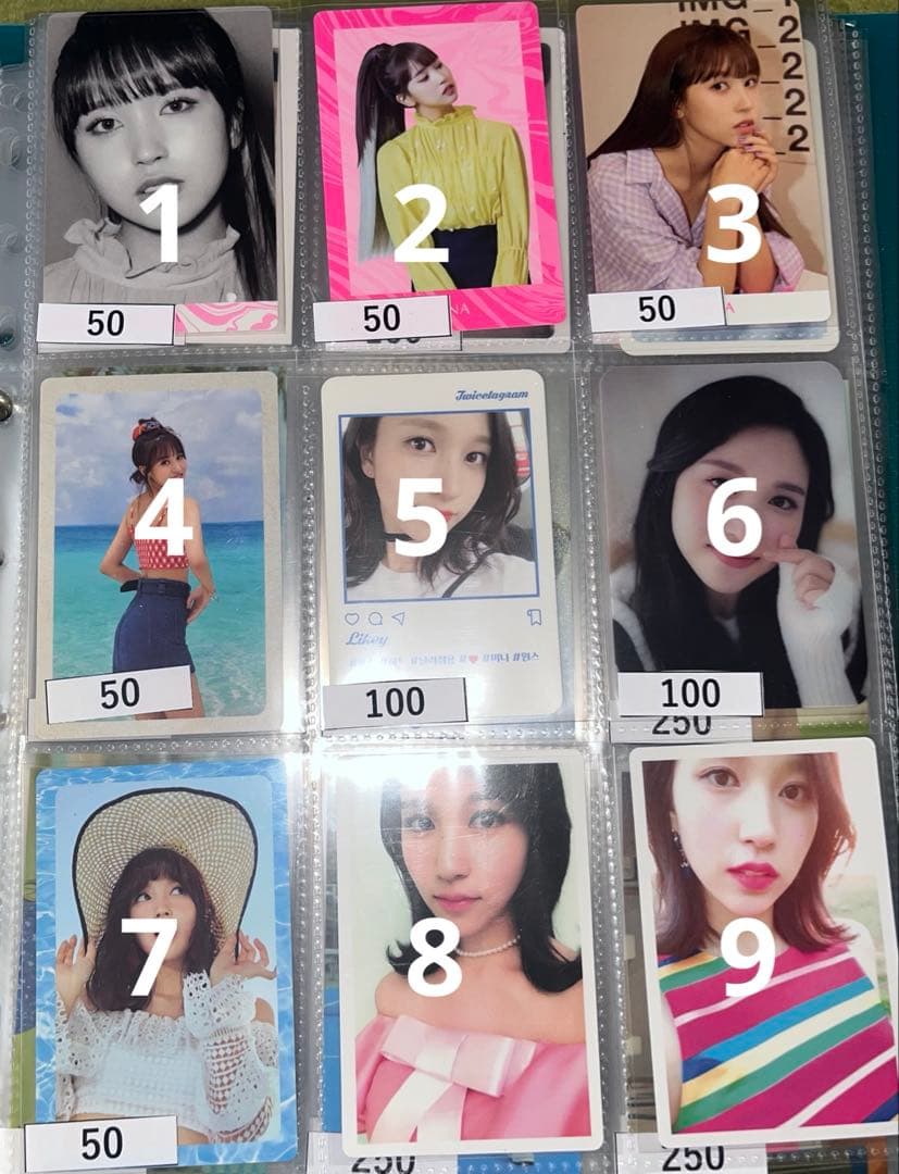 TWICE ミナ トレカ　バラ売り可能