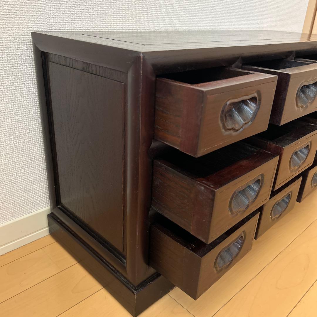 薬棚 薬箪笥 アンティーク 美品 漆塗り