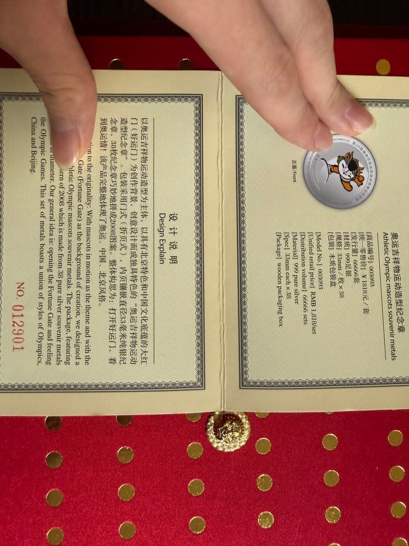 ヌ*ル様 北京オリンピック　マスコットメダル　38枚セット