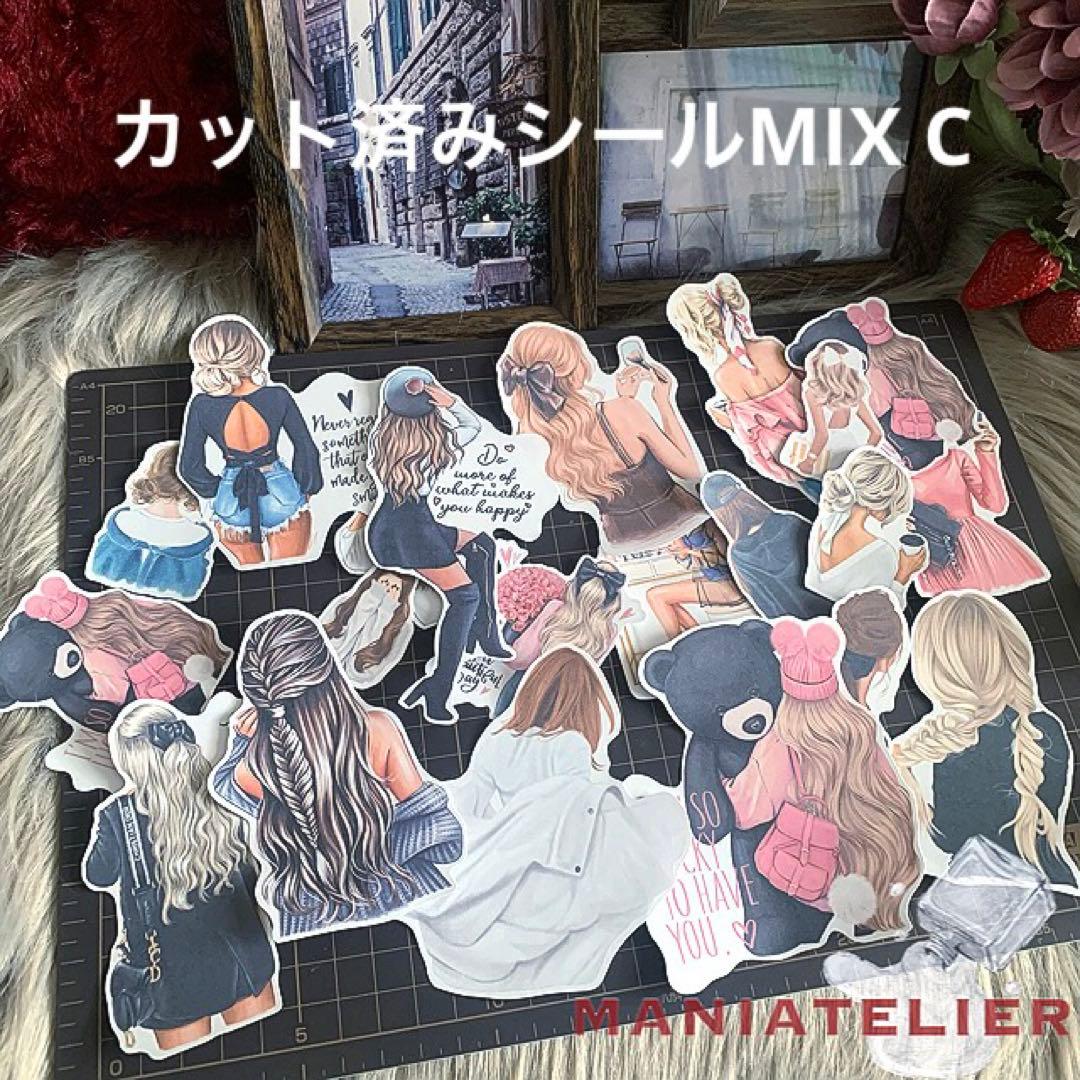▶︎maniatelier/カット済み女の子シールMIX C