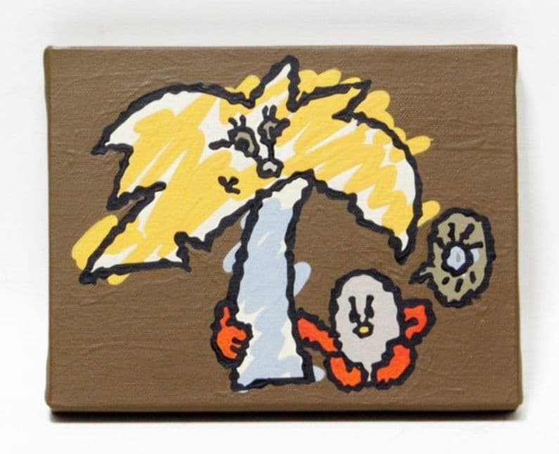 櫻井万里明　アクリル画（ヤシの木）・２０２３年作