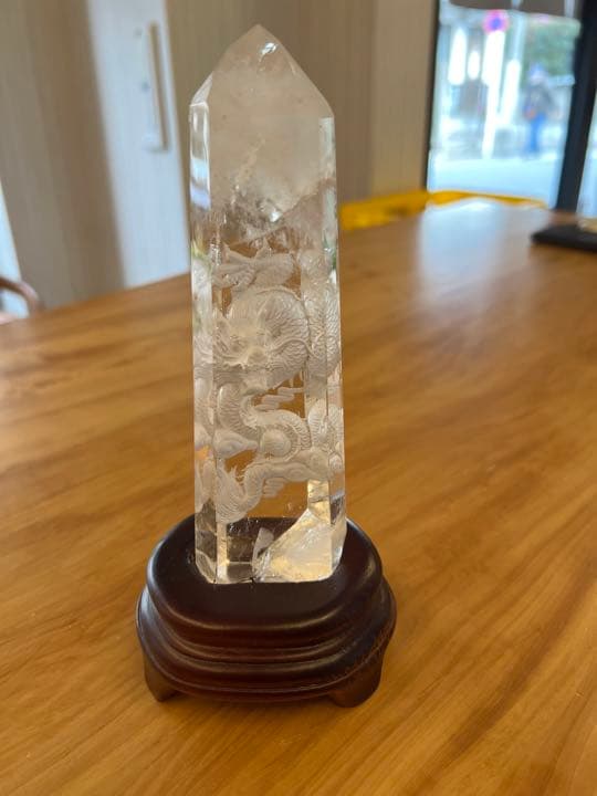 天然水晶立体彫刻龍