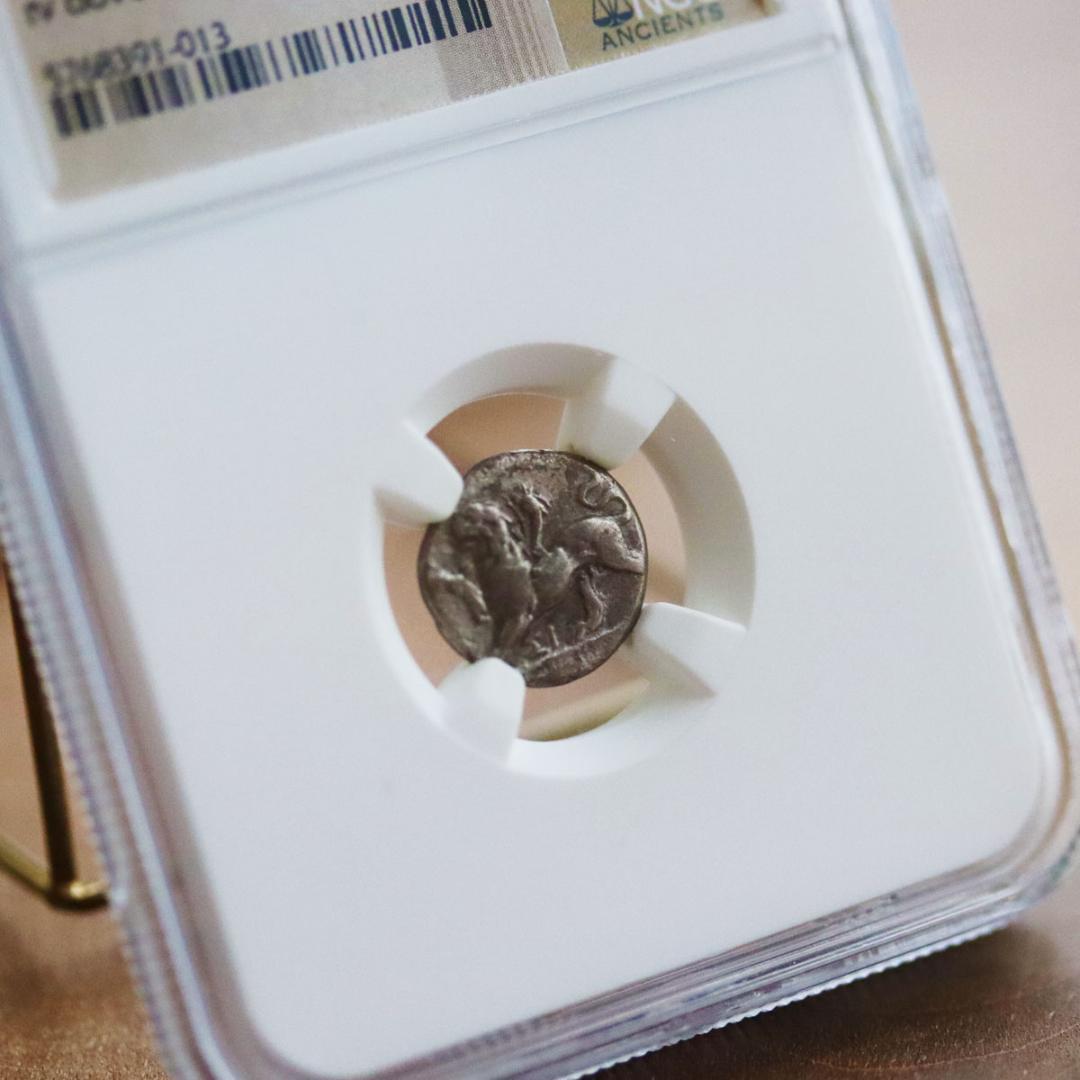 幻獣キマイラ【 VF NGC】シキオン　シキュオン オルボス銀貨　古代ギリシャ