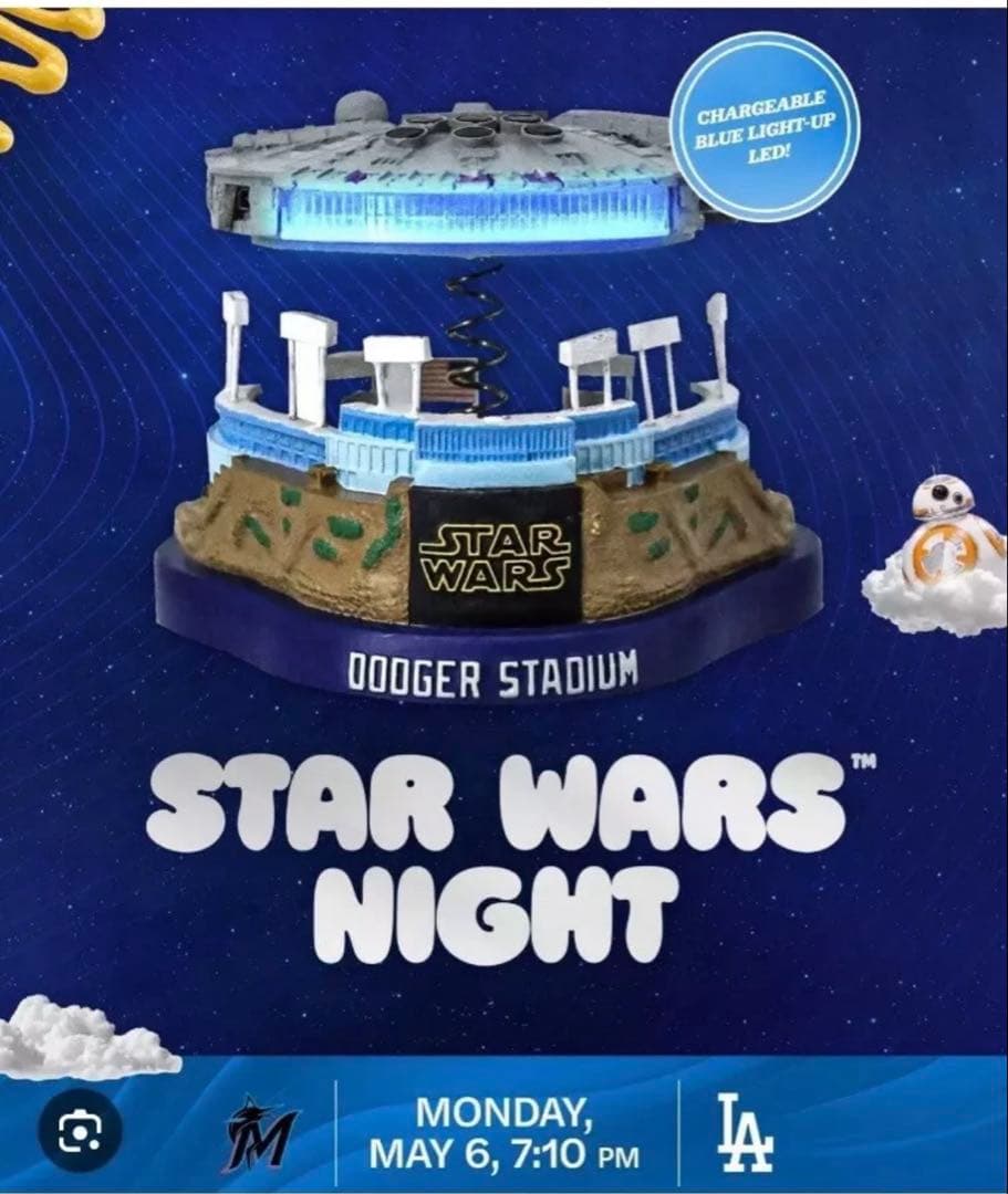 【激レア】ドジャース球場配布　スターウォーズ ナイト　ミレニアムファルコン