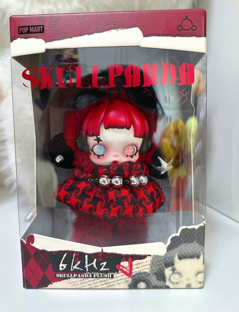 正規品!一点のみ!!6khz ヨーロッパ限定 スカルパンダぬいぐるみペンダント