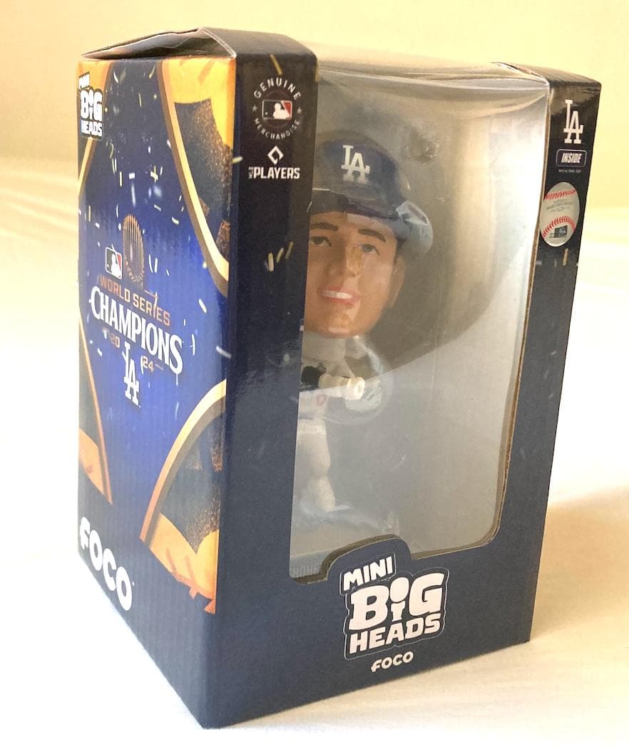 2024体限定 大谷翔平 ドジャース バブルヘッド 世界一記念ホワイト/ゴールド