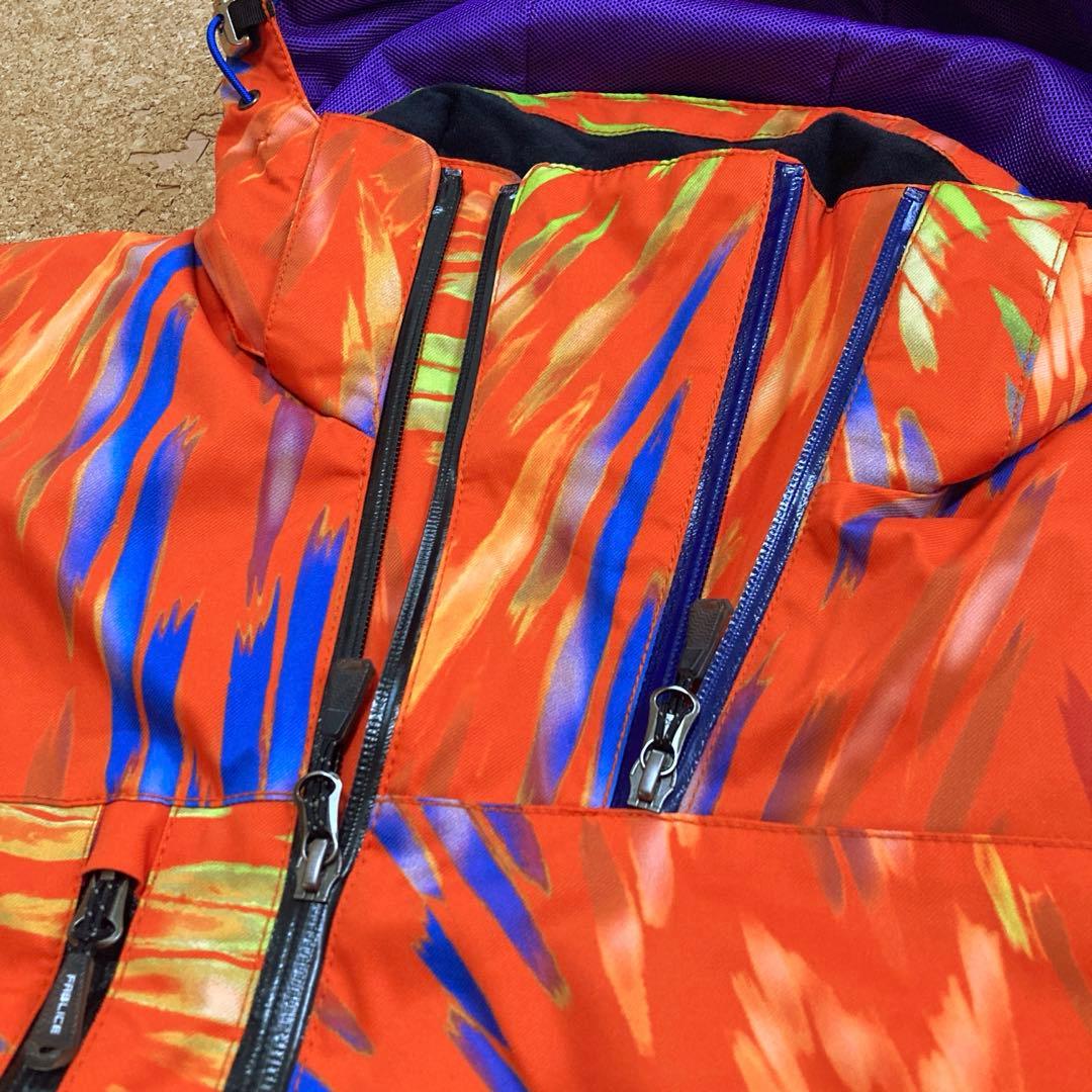 【美品】ファブリスFABLICEスキーウェア スキー スノボSSメンズオレンジ柄