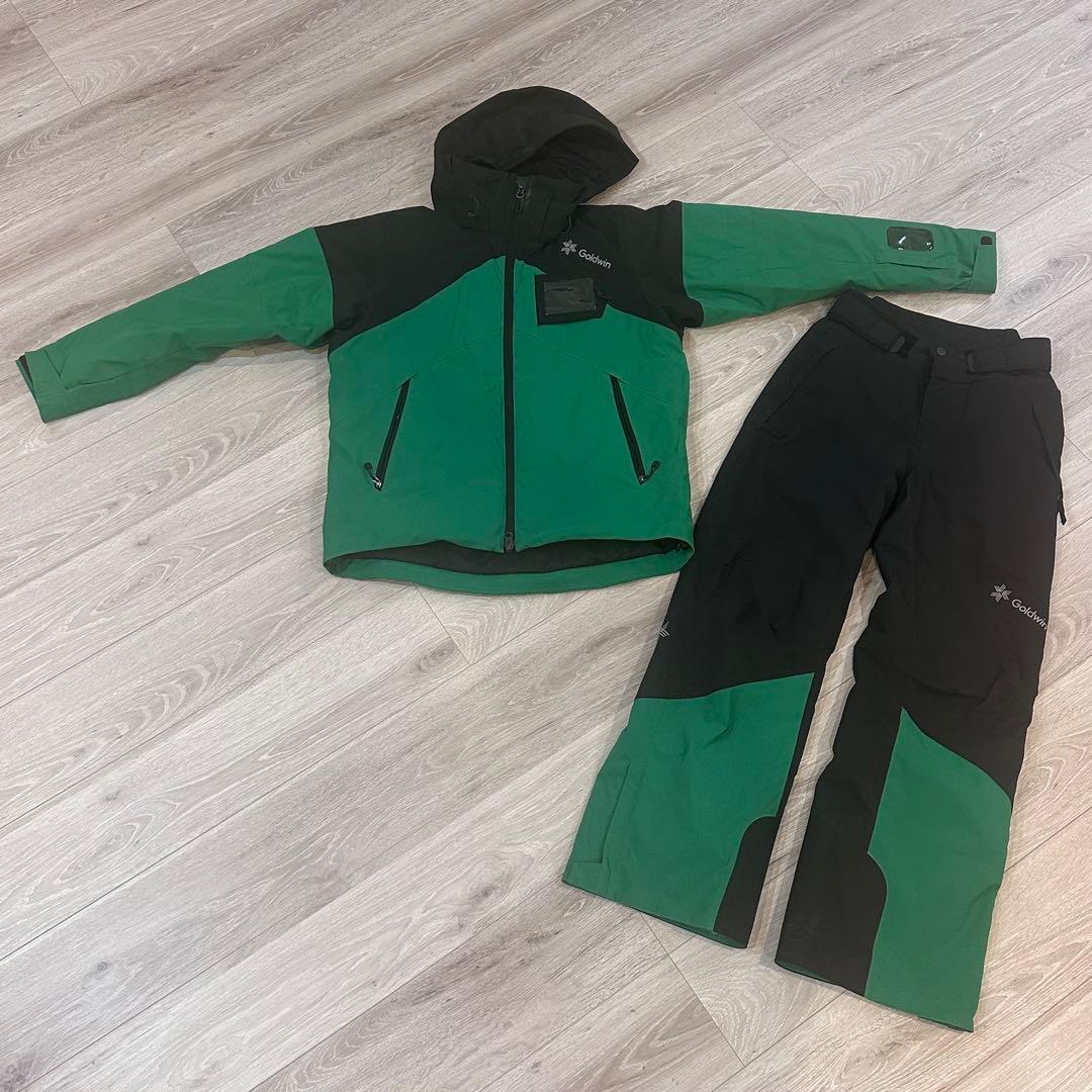 Goldwin スキーウェア 緑/黒 上下セット