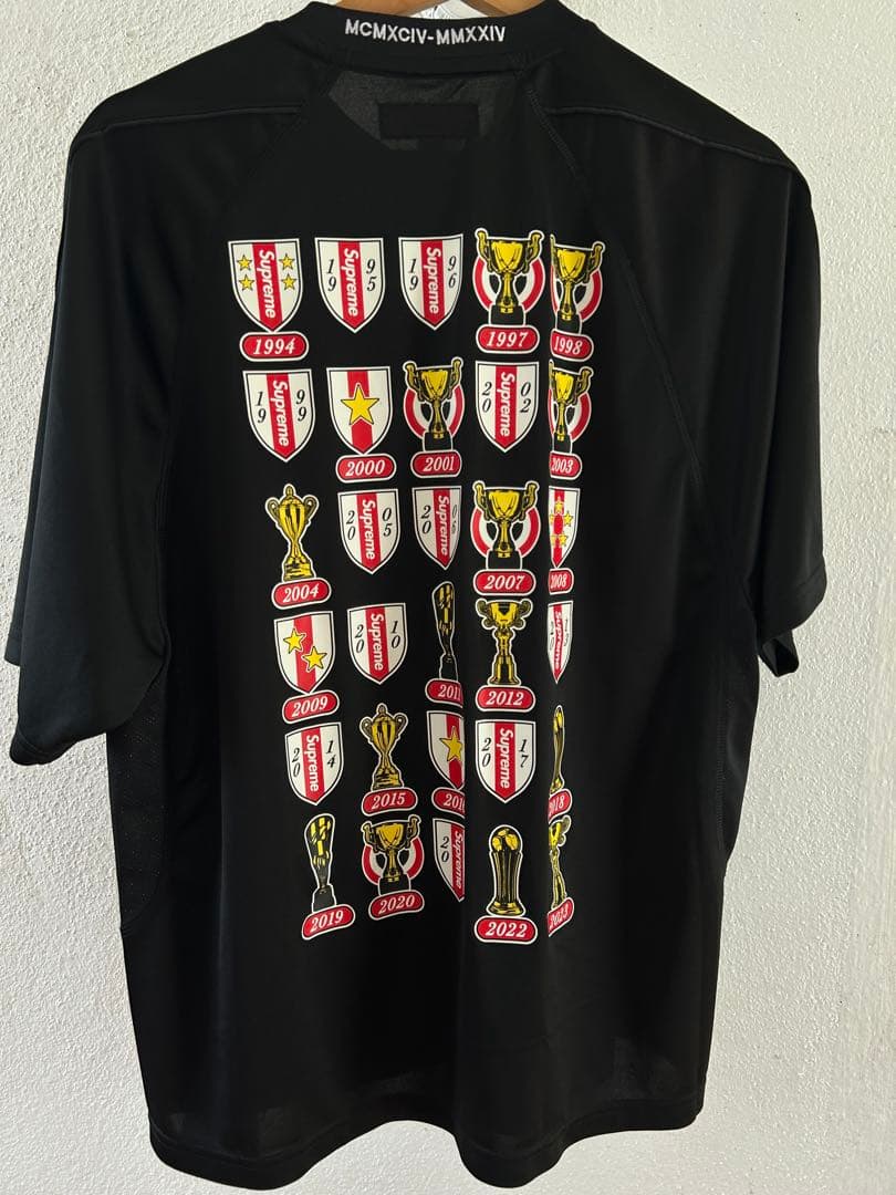 ウェア Supreme Jacquard Soccer Jersey Black \"S\"