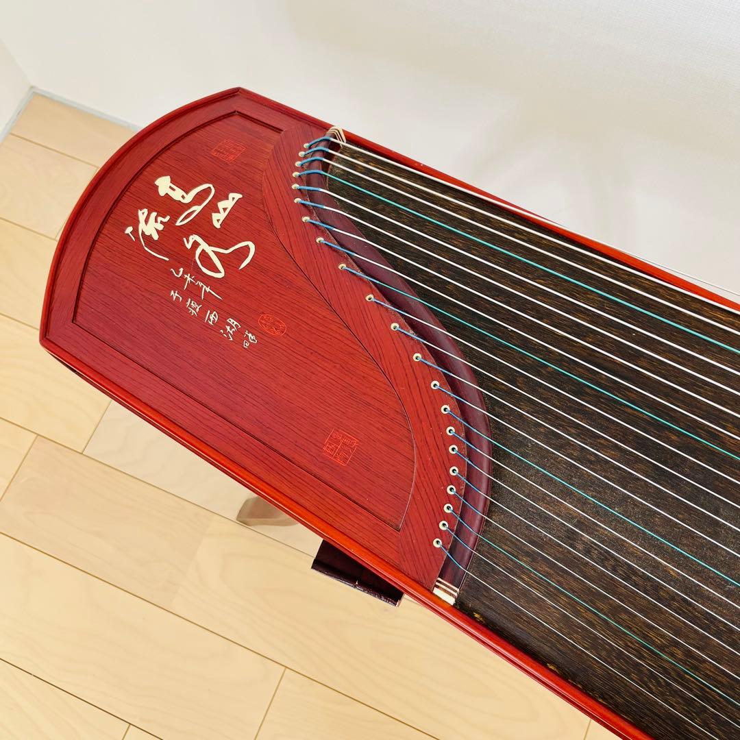 希少品　楽器 古箏 21弦 古箏 こそう 中国 伝統 弦楽器 ハープ 民族楽器