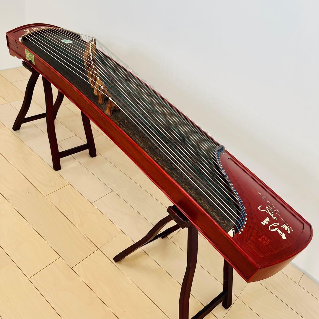 希少品　楽器 古箏 21弦 古箏 こそう 中国 伝統 弦楽器 ハープ 民族楽器