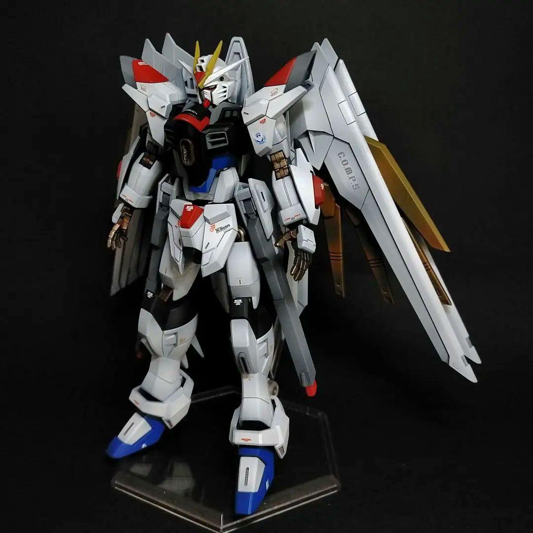 HGCE マイティーストライクフリーダムガンダム 全塗装完成品(胴体延長改修)