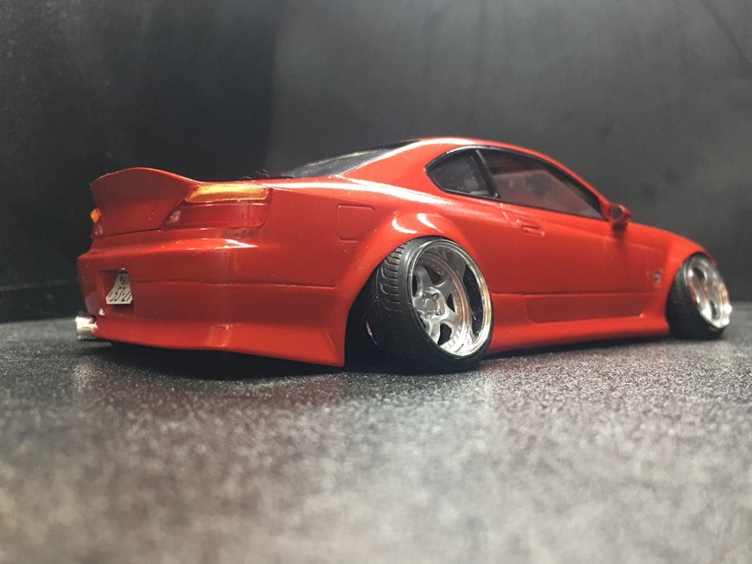 旧車プラモデル完成品1／２４アオシマs15シルビア