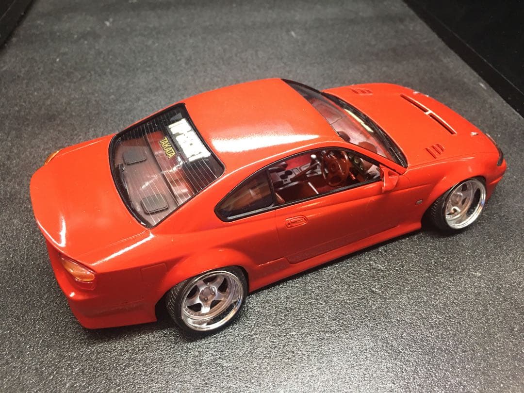 旧車プラモデル完成品1／２４アオシマs15シルビア