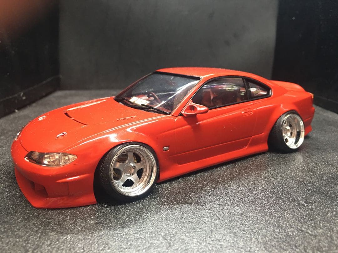 旧車プラモデル完成品1／２４アオシマs15シルビア