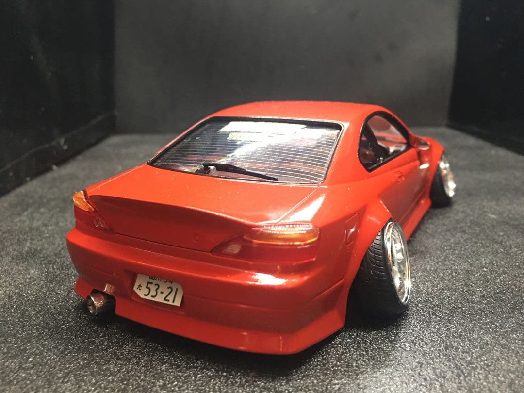 旧車プラモデル完成品1／２４アオシマs15シルビア