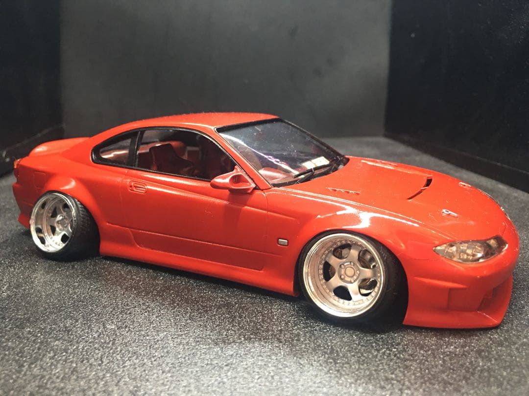 旧車プラモデル完成品1／２４アオシマs15シルビア
