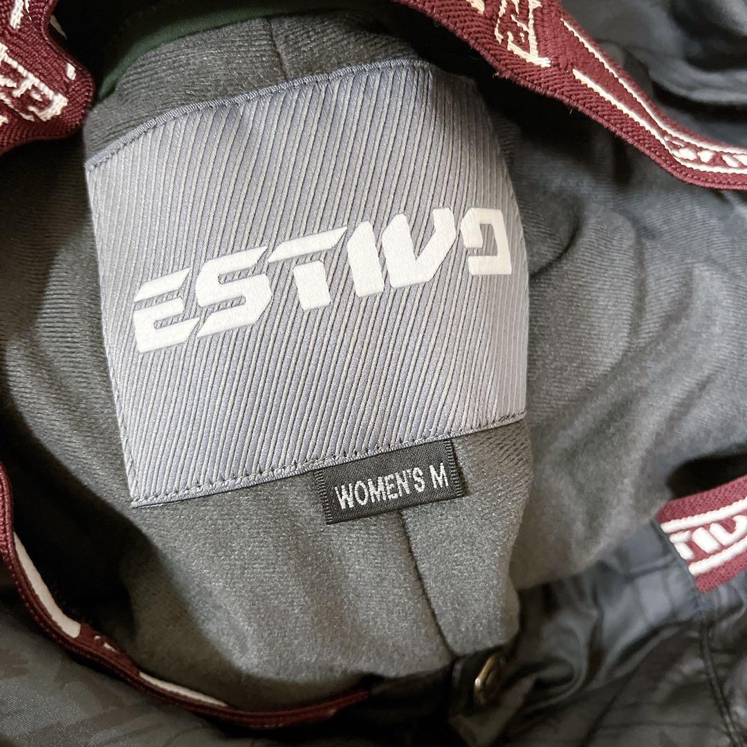 【美品】Mサイズ　スノーボードウェア　白　グリーン　上下セット ESTIVO