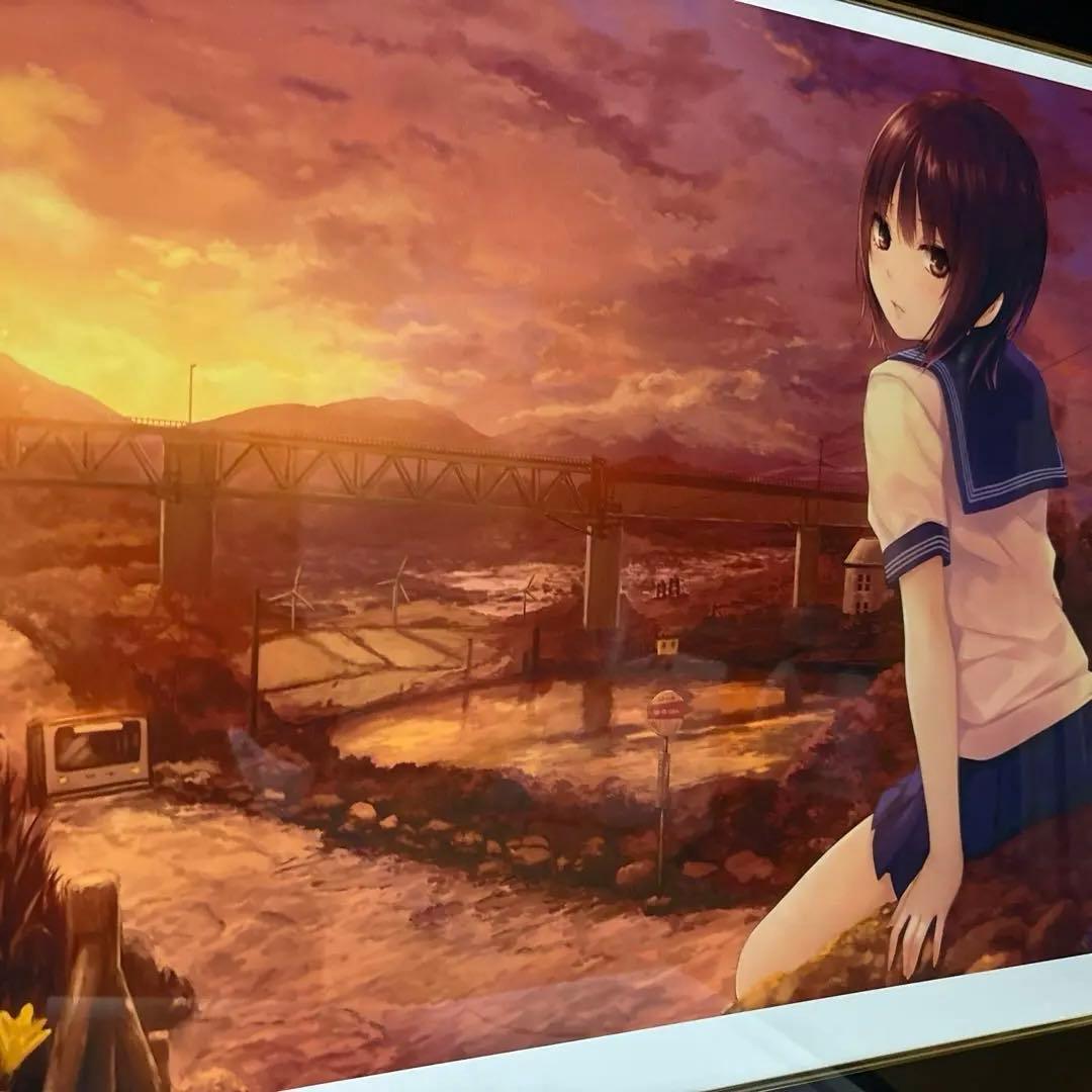 珈琲貴族先生　いつもと違う夕日　アールビバン　版画　45枚限定品　サイン入り