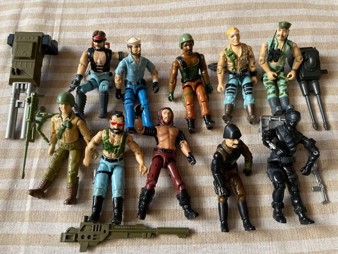 【G.I.ジョー】ミリタリーフィギュア 10体セット 武器付き