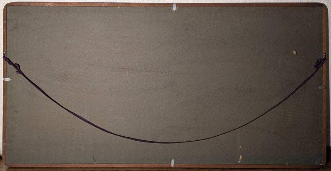 【模写】書　種田山頭火　ふるさとの山　山頭火の俳句と水墨画額装　Z21