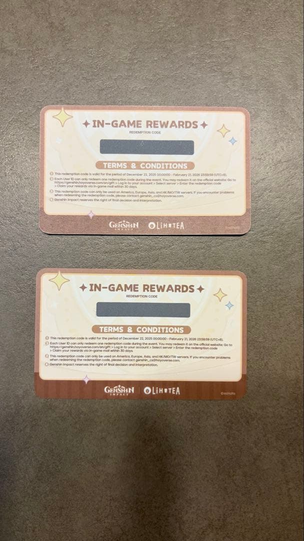 原神 LiHO TEA コラボ シンガポール ノベルティ セット