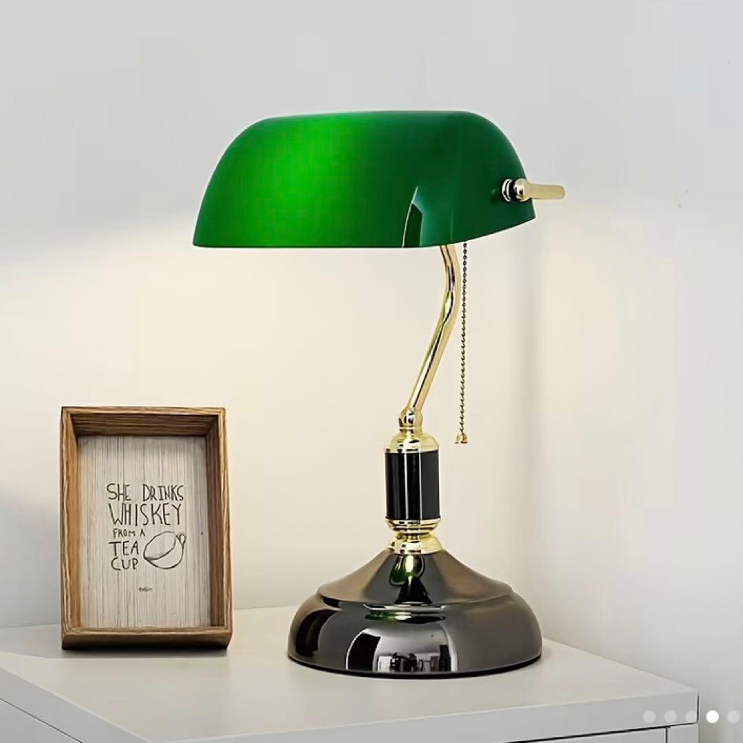 レトロ　ライト　デスク　ベットランプ　おしゃれ　グリーン　緑　ランタン