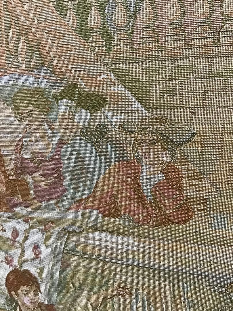 管179☆イタリア製☆ゴブラン織☆額絵